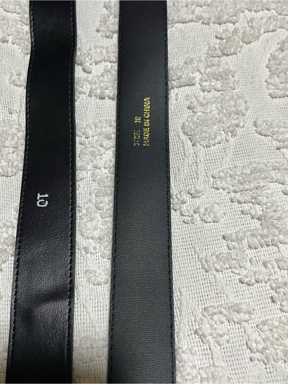 Women’s Leather Dress Belts (2) - 1 Black and 1 Dark Brown, Classic Brass Buckle - Picture 2 of 3